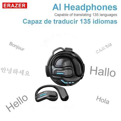 ERAZER X8 Translation Earbuds Real Time - AI 135 Language Translator Earbuds, Audifonos Traductores Ingl?s Espa?ol, 3-in-1 Translating Device, Translate Ear Buds for Travel Learning