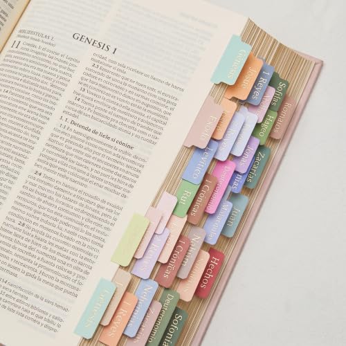Spanish Morandi Bible Tabs Truuvaee Gold Foil Pastel - Spanishmorandi