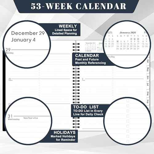 2026 Planner - 8¡± ¡¿ 10¡±, Planner Weekly and Monthly 2026, from JAN to DEC 2026, Premium Paper, Twin-wire Binding, Check Box, Coated Monthly Tabs, for Productive Life