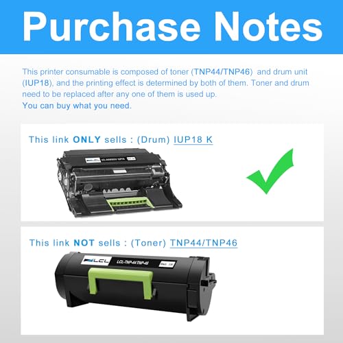 LCL Remanufactured IUP-18 IUP18 Imaging Unit 60000 Pages Replacement for Konica Minolta Bizhub 4020 3320 (1-Pack Black)