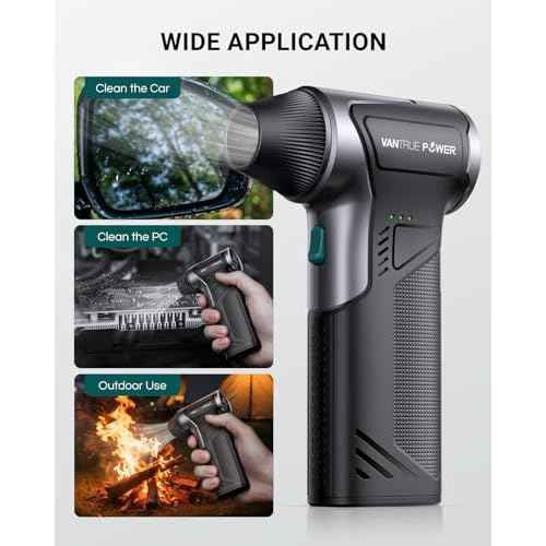 T150 Compressed Air Duster-110000RPM Super Power Electric Air Duster, 3-Gear Adjustable Mini Blower with Fast Charging, Dust Blower for Computer, Keyboard, House, Outdoor,AC and Car