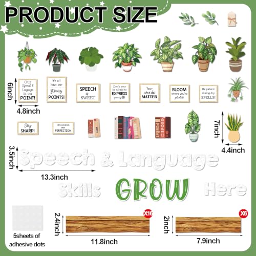 Greenery Speech Therapy Bulletin Board Set Plant Classroom Decorations Grow Here