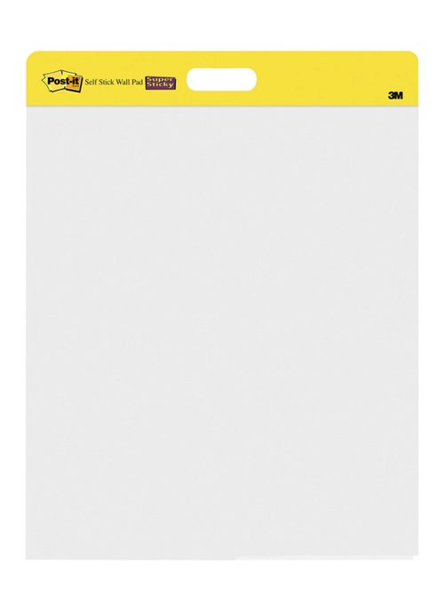 3M Post-it Easel Pad, 20 in x 23 in, White, 20 Sheets/Pad, 2 Pads/Pk, Mounts to surfaces with Command Strips included (566)