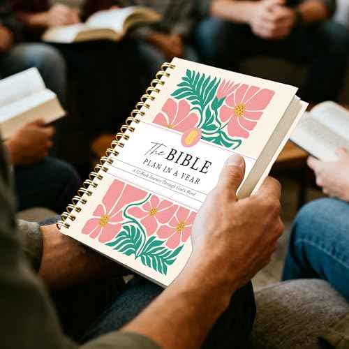 The Bible in a Year: A 52-Week Study Bible Study Guide, Spiral Bible Journal with Thick Paper & Hard Cover for Women | Ideal for Daily Devotions, Group Study, Home/Church