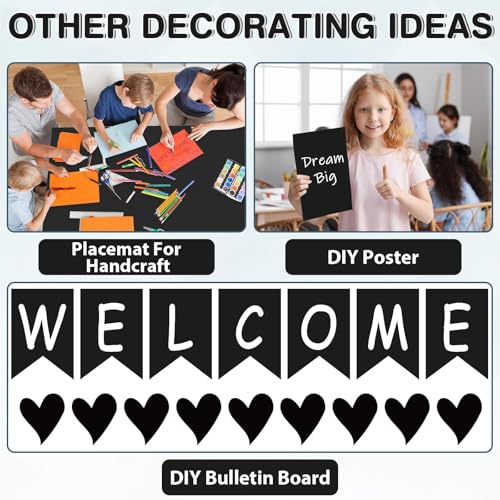 Black Bulletin Board Paper Roll - Fade-Resistant Classroom & Craft Background - 17.7in x 20ft (Black Variant)