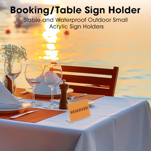 30 PCS Small Acrylic Sign Holders 3.5x2 Inches Clear Food & Price Labels for Events & Retail - Daletu