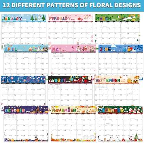 2026 Calendar - Magnetic Calendar for Refrigerator, Jan.2026 - Dec.2026, 8" ¡¿ 10", 2026 Magnetic Refrigerator Calendar, Tear-off Pad, Blocks with Julian Dates - 12 Different Themes