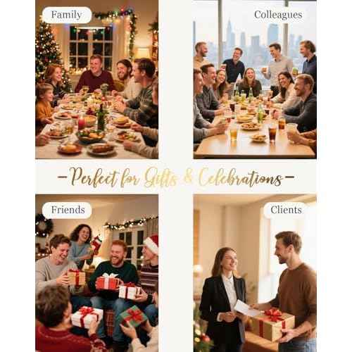 30 Pack Boxed Christmas Cards with Envelopes and Stickers, 4 x 6 Inch, Holiday Greeting Cards Set, Assorted Xmas Cards with Warm Messages Inside for Friends and Family (Christmas)