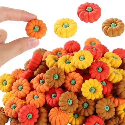 44Pcs 3D Pumpkin Erasers Bulk, Halloween Fall Mini Erasers for Student Classroom Prizes, Game Reward,Treasure Box,Trick or Treats, Goody Bag Filler,Party Favors (44PCS)