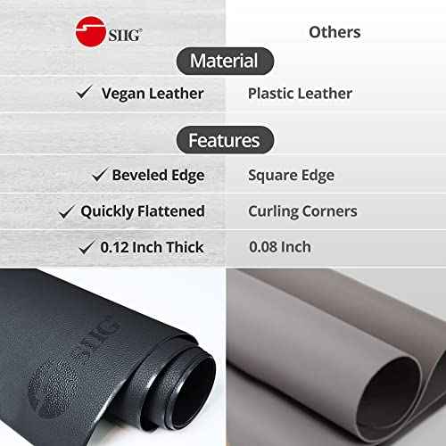 SIIG Extra Large Desk Mat on top of Desk Blotter Protector - 36" x 22" Vegan Leather Mouse Mat for Office, Home Office, Desktop Computer, Laptop, Keyboard and Mouse - Black