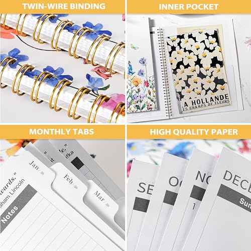 2026-2027 Monthly Planner/Calendar - 2 Year Monthly Planner 2026-2027, Jan. 2026 - Dec. 2027, 9" ¡¿ 11" Calendar Planner 24 Months with Tabs, Twin-Wire Binding, Double-Side Pocket, Holiday £¦ Note Pages