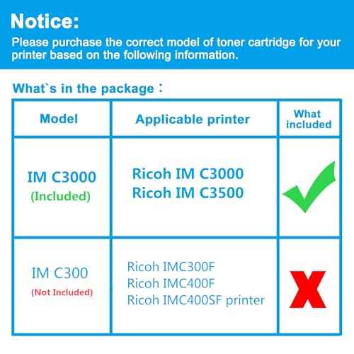 LCL Compatible Toner Cartridge Replacement for Ricoh 842251 IMC3000 IMC3500 IM C3000 IM C3500 (1-Pack, Black)