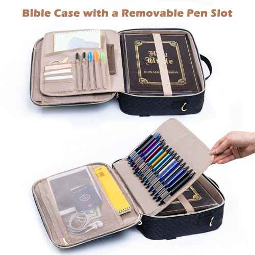 IMAGINING Bible Cover for Women - Stylish Large Bible Bag - Bible Case with Handles - Bible Carrying Case for Women - Bible Gift - Book Protector for Book Lovers