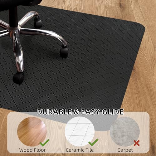 Office Chair Mat for Hard Floor, 48"x36" Computer Chair Mat, Multi-Purpose Desk Floor Protector for Work, Home, Gaming