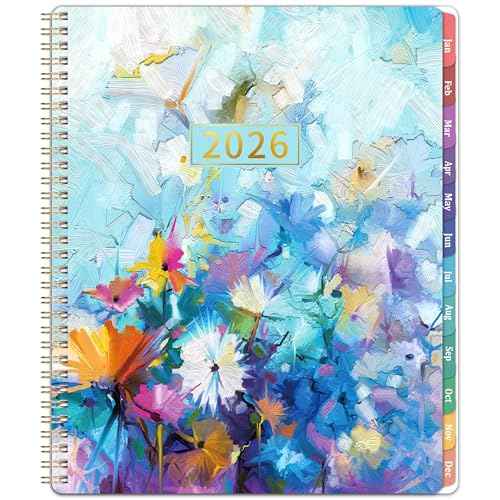 2026 Planner - 2026 Planner Weekly and Monthly, January 2026 - December 2026, 8.5" x 11", Calendar Planner 2026 with Colorful Monthly Tabs, Twin-wire Binding, Holidays, Back Pocket
