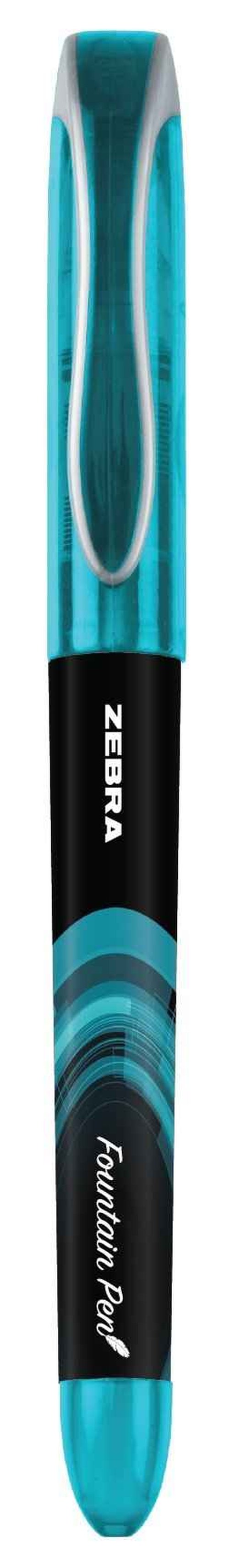 Zebra Pen Fountain Pen Set, Fine Point 0.6mm, Assorted Colors Non-Toxic Ink, Stainless Steel Nib, Disposable (48317) (Pack of 1, 24 Count Total)