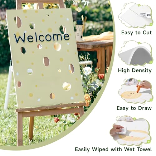 PEKGRIL 4 Pack 24x36 Inch White Foam Core Boards 5mm Thick - Poster & Display