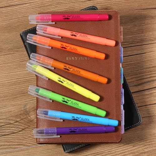 Mr. Pen No Bleed Gel Highlighter, Bible Highlighters, Assorted Colors, Pack of 8