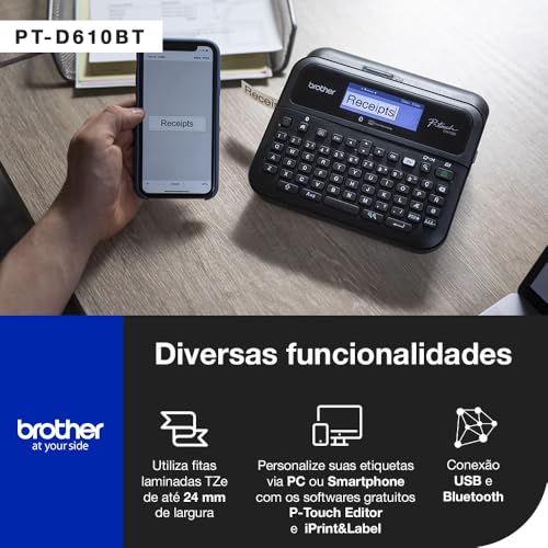 Brother PT-D610BT Business Professional Bluetooth Label Maker - New Model