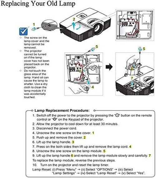 EPSON V130H010L78 Replacement Lamp Bulb - High-Quality Housing for PowerLite Projectors | Fits ELPLP88, ELPLP78