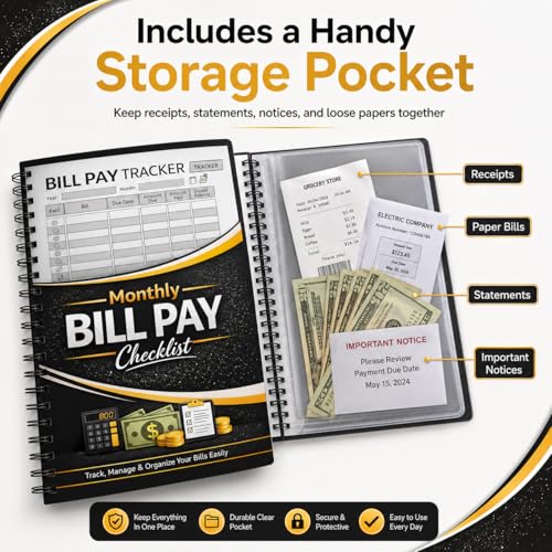 Bill Payment Tracker Notebook — Monthly Organizer with Annual Overview & Auto Pay Tracker