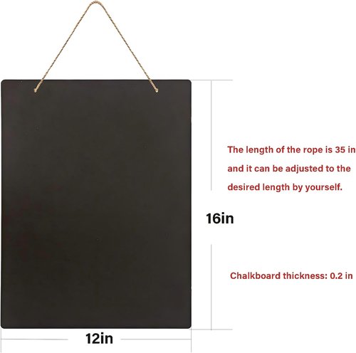 Chalkboard | 12x16 Inch Double-Sided Decorative Sign - Wall Mounted for Home, Office & Restaurant