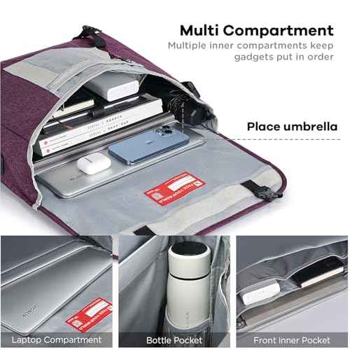 OIWAS Messenger Bag for Women, 17 Inch Laptop Crossbody Bags Men Casual Satchel Shoulder Bag College Travel Office Briefcase