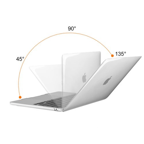 MOSISO Compatible with MacBook Air 13 inch Case 2025 2024 2023 2022 M4 A3240 M3 A3113 M2 A2681, Plastic Hard Shell&Keyboard Cover&Screen Film&Type C for MacBook Air 13.6 inch Case, Crystal Clear
