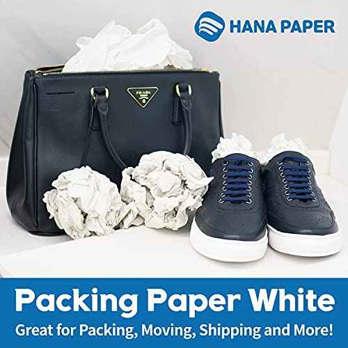 HANA PAPER 30.5" x 17" Large size (500 sheets, 17.6lb) Packing Paper Sheets for Moving, A grade of Newsprint paper for wrapping, storage, shipping. Box packaged. Ideal for wrap dish, glassware.