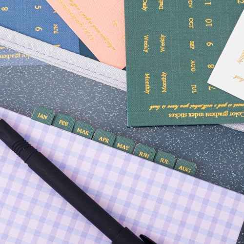 Joez Wonderful 10 Sheets Planner Monthly Tabs, Self Adhesive Tabs Stickers, Planners Index Tabs Calendar Tabs for Planners, Office, Study, Notebook (180 Pcs)