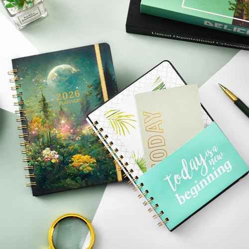 2026 Planner - 2026 Planner Weekly and Monthly, Jan 2026 - Dec 2026, 6.4" x 8.5", Hardcover Calendar Planner for 2026 with Colorful Tabs, Twin-wire Binding, Thick Paper, Back Pocket for Women & Men