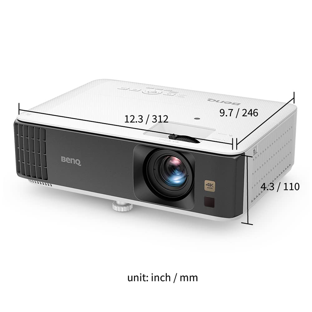 BenQ TK700 | 4K Gaming Projector w/ HDMI 2.0 | 16ms lag time @ 4K w/ Enhanced Black Details | 3200 Lumens | Dolby Atmos 5W Chamber Speaker | Auto Keystone correction 3D | PS5 Xbox Series X