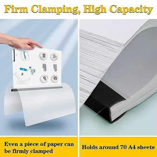 Report Covers with Sliding Bar, Clear Report Covers for A4 and Letter Size Paper, Resume Covers Presentation Folders File Document Binder for School Business, 70 Sheet Capacity