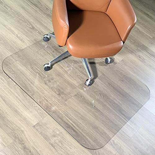 MuArts 1/5 Inch Thick Crystal Clear Office Chair Mat for Carpet & Hardwood Floors, 32x54 Inches
