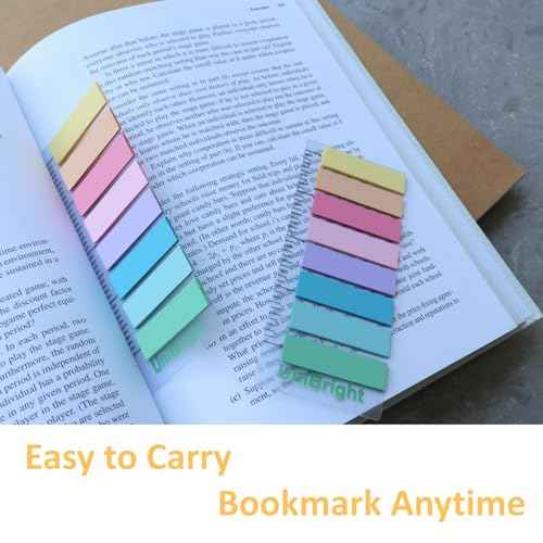 Sticky Tabs, 400 Pcs, Use as Bookmark, Annotation Tabs, Book Tabs, Notebook Tabs, Page Markers, Page Tabs and Page Flags with 4 inches Bookmark Ruler, 8 Morandi Colors 2 Sets