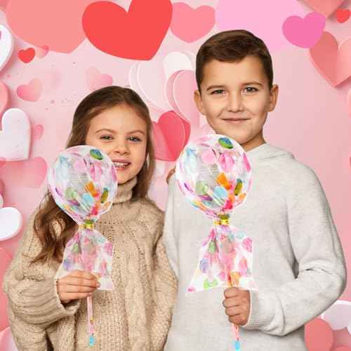 24Pack Giant Lollipop Return Gifts for Birthday Party, Giant Lollipop with Pencils, Stickers, Erasers, 4-in-1 Pen, for Classroom School Exchange Party Supplies