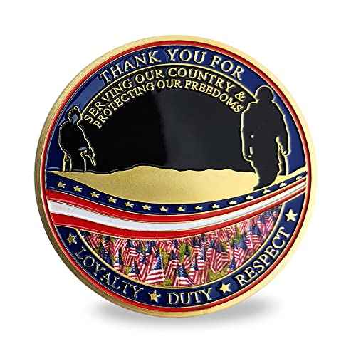 AtSKnSK 24 PCS Military Veterans Challenge Coin Appreciation Gift Thank You for Your Service