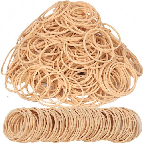 Size 16 Rubber Bands 530pcs Beiges – Heavy Duty Small Elastic Office Organizer Band