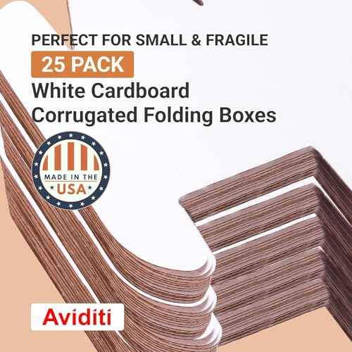 AVIDITI White Shipping Boxes 10"L x 10"W x 10"H (25 Pack) Small Medium Mailing Box for Small Business Packaging, Mailers, Gifts & Storage