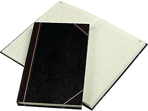 NATIONAL Texhide Series Record Book, Black, 14.25" x 8.75", 300 Pages (57131)