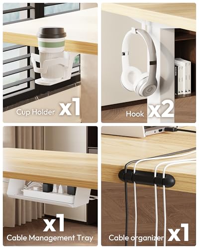 SANODESK 79x32 Inch Black Frame & Black Top Electric Standing Desk with Memory Control
