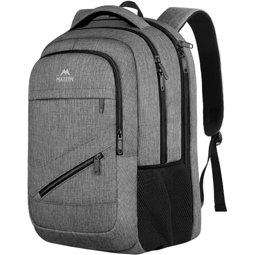 Grey 17 Inch TSA Approved Travel Laptop Backpack for Men & Women