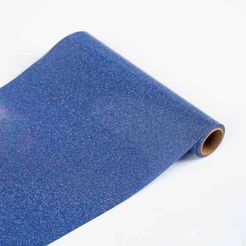 Stahls' HTV Heat Transfer Vinyl CAD-Cut Glitter Flake for Cotton, Polyester, Tri-Blends Lab-Tested for 50+ Washes, Compatible with All Cutters. Easy to Cut & Weed, Iron on Vinyl (Periwinkle)