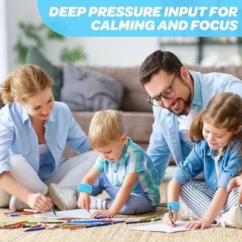 Two Pack Sensory Weighted Bracelets for Kids with SPD ADHD and Autism, Deep Pressure Input for Calming and Focus, Increase Hand Stability and Sensory Awareness