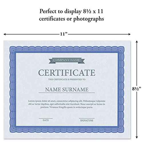 Fine Stationery Black Marble Award Plaque - Slide-In 8.5x11 Certificate or Diploma, Wall Frame