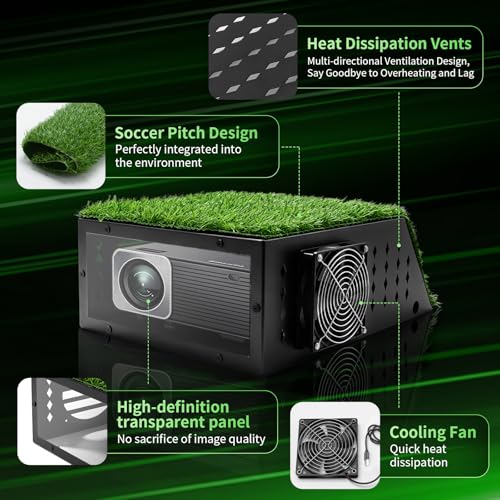 Golf Simulator Projector Enclosure with Cooling Fan & HD Acrylic Panel