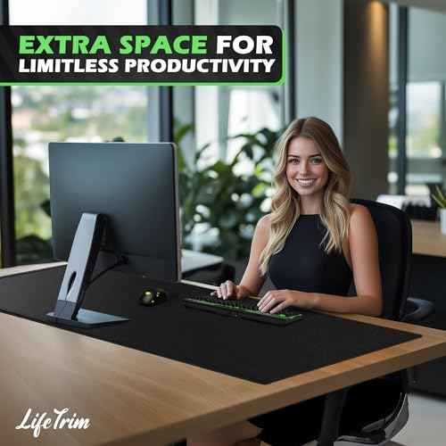 55¡± x 23¡± XXL Mouse Pad Gaming 5mm Thick Extended Keyboard Mat Full Desk Cover Pad XXL Mat Giant Extra Large Gaming Mouse Pad XXXL Mousepad Black Large Desk Mats Deskpad