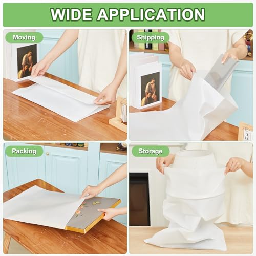 10 Pcs 26 x 38 Inch Extra Large Foam Packing Pouches, Moving Supplies