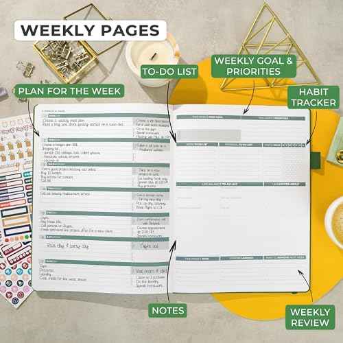 Clever Fox Planner PRO 2nd Edition ? Undated Weekly Agenda Planner for Setting Goals, Tasks & Time Management ? Life Organizer with To-do Lists & Habit Trackers ? Large, 8.5x11¡È (Forest Green)