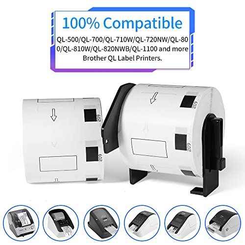 MarkDomain DK-11209 Replace for Brother DK 1209 Label 1.1 in x 2.4 in(62mm x 29mm) White Paper Roll Small Address Label Use with QL-720NW QL-810W QL-820nwb QL-1110NW Printer, 10 Rolls 8000 Labels